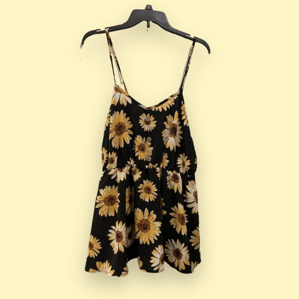 Women’s Sunflower Spaghetti Strap Blouse